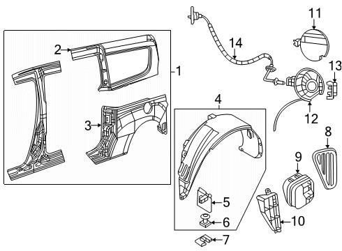 2018 Ram ProMaster City Fuel Door Diagram