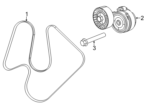 2015 Dodge Dart Tensioner Bolt Diagram for 6510159AA