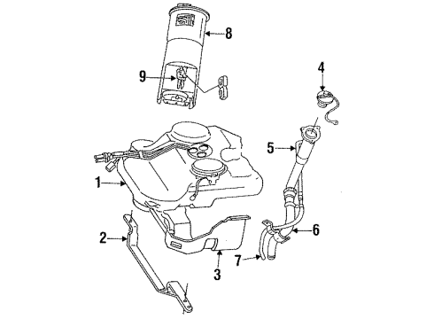 1997 Chrysler LHS Tank Gauge Diagram for 4897429AB