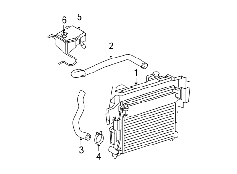 2009 Jeep Grand Cherokee Radiator & Components Diagram 4 - Thumbnail