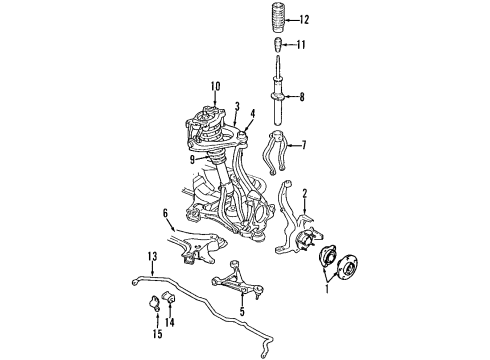 1998 Chrysler Sebring Stabilizer Assembly Cushion Diagram for 4616987