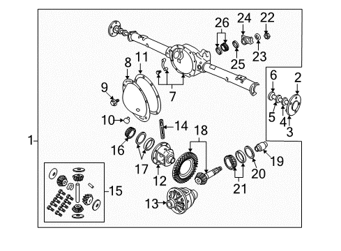 2006 Dodge Ram 1500 Axle Assembly, Rear Diagram for 5072500AF
