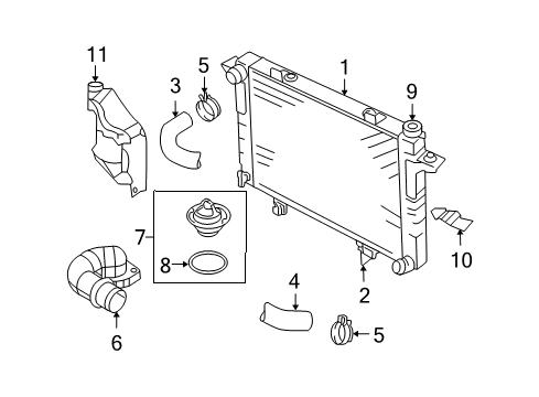 2009 Dodge Ram 2500 Radiator Diagram for 2AMR2711AA