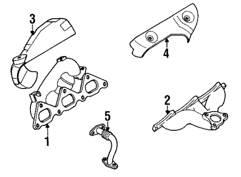 1993 Dodge Stealth Manifold Gasket Diagram for MD168115