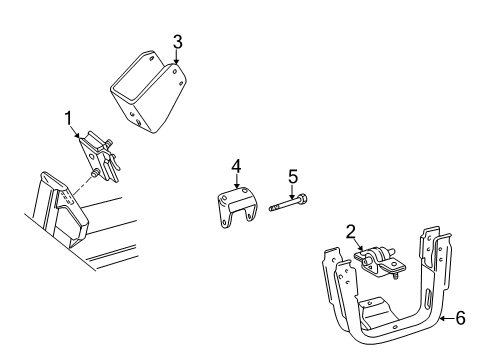 1999 Dodge Ram 2500 Van Engine & Trans Mounting Diagram