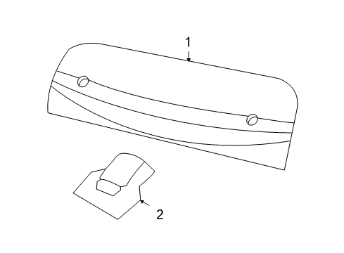 2009 Chrysler Aspen High Mount Lamp Nut Diagram for 6508263AA