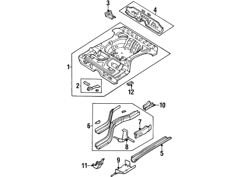 1998 Dodge Neon Rear Floor Pan Diagram for 4897795AB