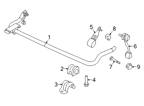 2024 Jeep Wrangler Stabilizer Bar Bushing Diagram for 68413960AC