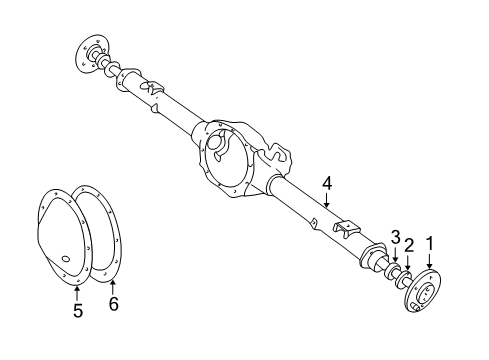2003 Dodge Ram 2500 Van Axle Housing, Rear Diagram for 5086466AA