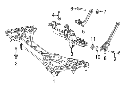 2015 Dodge Dart Lower Control Arm Bolt Diagram for 6509869AA