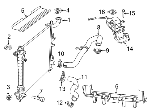 2015 Jeep Grand Cherokee Baffle, Lower Diagram for 68223479AA