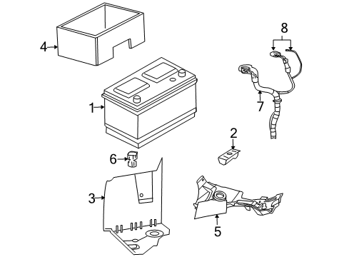 2009 Dodge Dakota Battery Bracket Diagram for 5112059AA