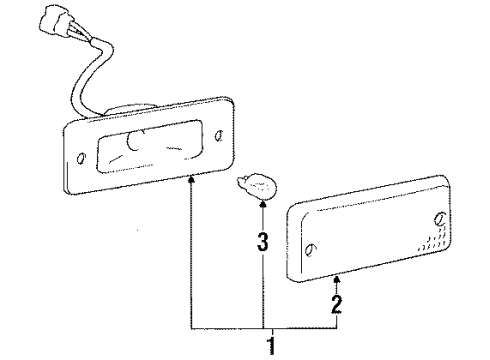 1990 Dodge Colt Side Marker Lamp Diagram for MB527357