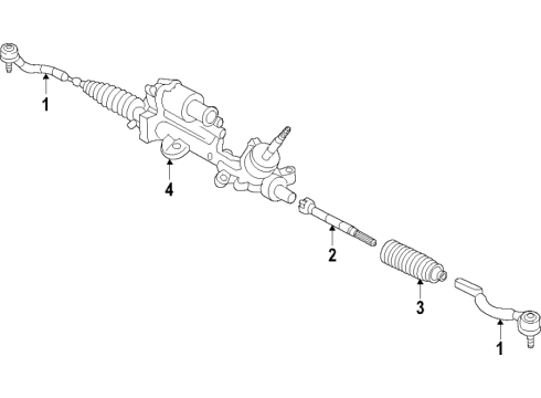 2023 Chrysler Pacifica Boot - Rack And Pinion Diagram for 68594339AB