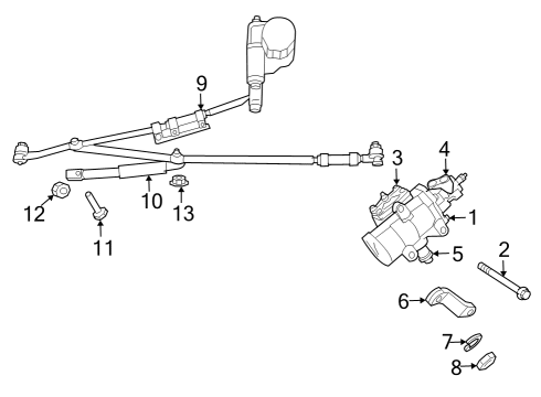 2006 Dodge Ram 1500 Inner Tie Rod Diagram for 68032265AA