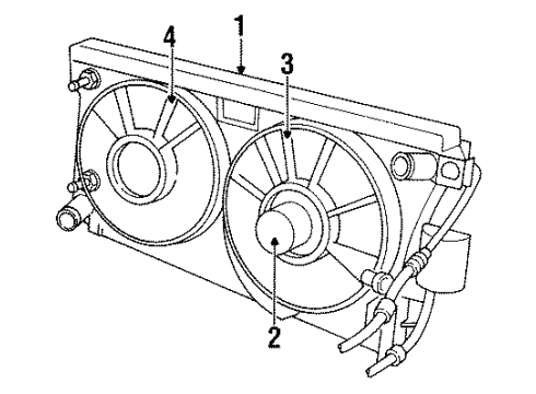 1996 Chrysler LHS Shroud Diagram for 4758903