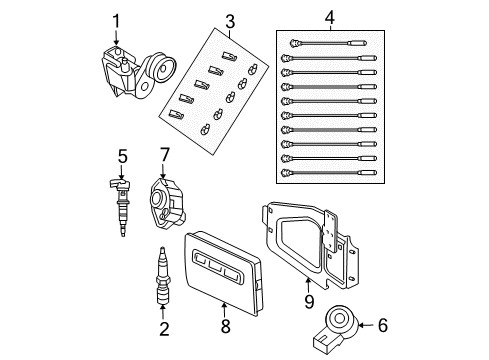 2006 Dodge Ram 1500 Spark Plug Heat Shield Diagram for 5037104AB