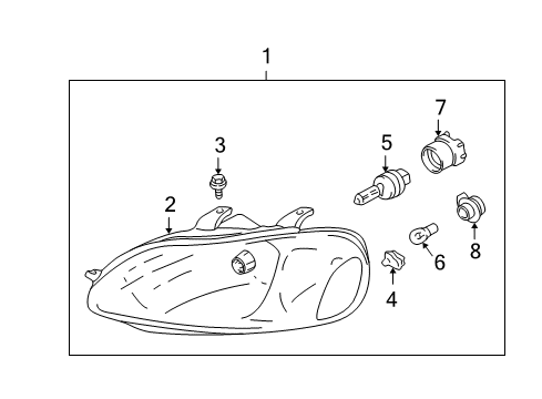 2004 Dodge Stratus Socket, Front Diagram for MN142069