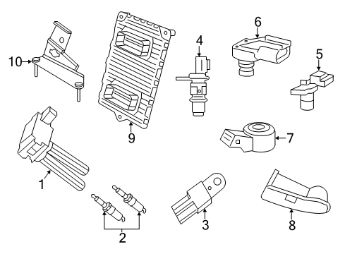2019 Dodge Charger Spark Plug Diagram for SP196724AC