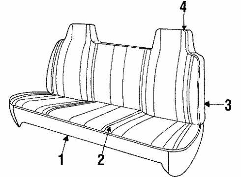 1995 Dodge Ram 1500 Cushion Cover, Blue Diagram for KN21PB7