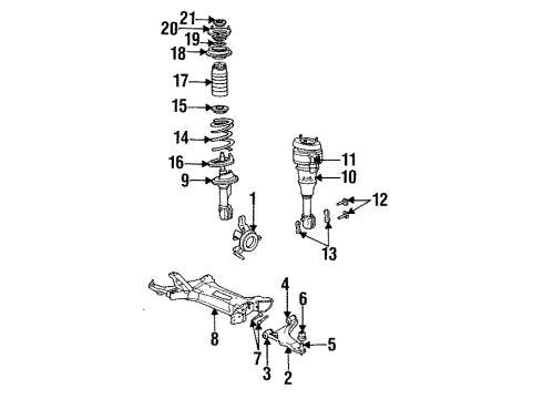 1991 Chrysler Imperial Control Arm, Front Diagram for 4728885