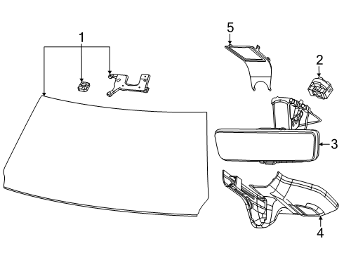2025 Ram 1500 Windshiel Diagram for 68594936AA