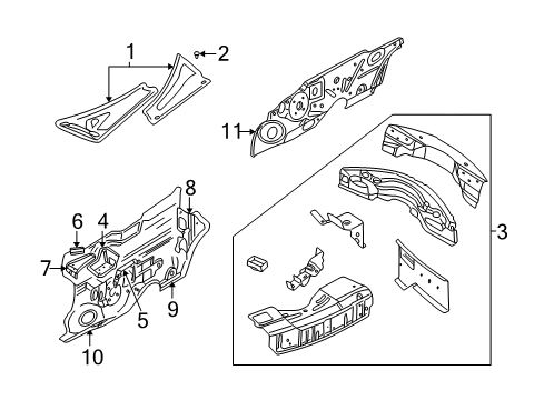 2001 Chrysler PT Cruiser Dash Panel Diagram for 5017558AE