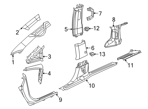 2019 Chrysler Pacifica Switch, Passenger Side Diagram for 6DQ241X9AB