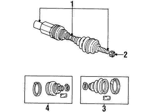2002 Chrysler Prowler Axle Shafts Diagram for 4882521AC