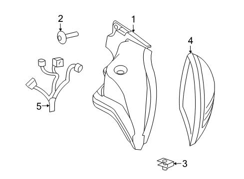 2003 Dodge Viper Tail Lamp, Rear Passenger Side Diagram for 4865486AE