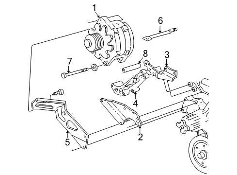 1994 Dodge B350 Alternator Diagram for 53008651