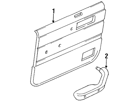 1988 Jeep Cherokee Armrest Diagram for 5AB98JS1