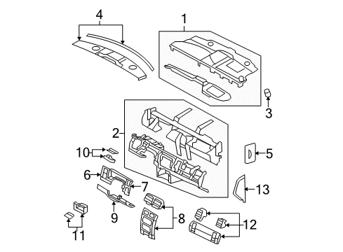2006 Dodge Durango Column Cover Diagram for 5HM62ZJ3AF