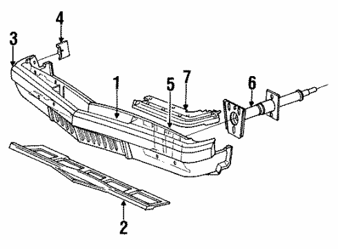 1992 Chrysler Imperial Bumper & Components - Front Diagram