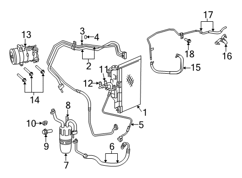 2008 Chrysler Sebring Evaporator Core Diagram for 5191346AB