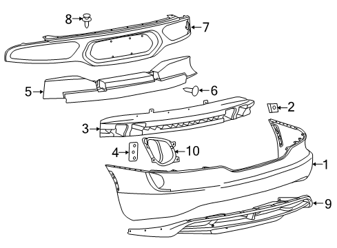 2016 Dodge Viper Camera Bracket Diagram for 68141070AA