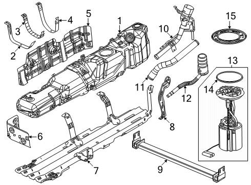 2025 Ram 1500 Module Kit - Fuel Pump/Level Unit Diagram for 68666052AA