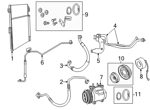 2012 Jeep Grand Cherokee Compressor Diagram for R8021637AG