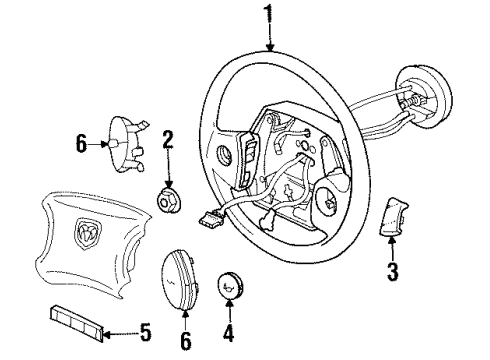 1997 Dodge Ram 3500 Cruise Switch Diagram for 56007514AA
