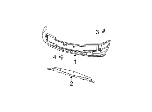 2002 Jeep Grand Cherokee Bumper Cover, Dark Blue, Front Diagram for 5FN29YBMAB