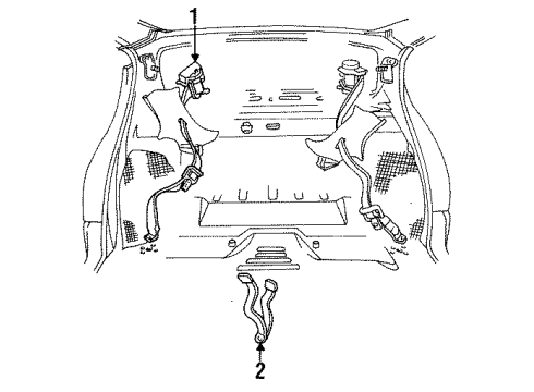 1995 Dodge Stratus Lap & Shoulder Belt Diagram for HY06RAZ