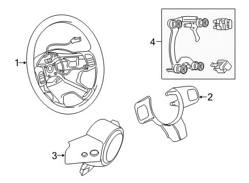 2011 Jeep Wrangler Steering Wheel & Trim Diagram