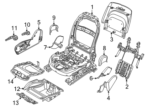 2015 Jeep Cherokee Storage Compart, Black, Front Passenger Side Diagram for 1XT65DX9AB