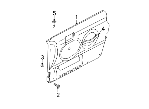 1998 Jeep Wrangler Grommet, Front Diagram for 5EJ64TT6