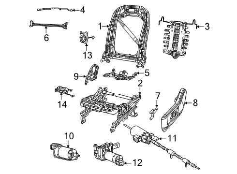 2025 Ram 1500 Driver Seat Components Diagram