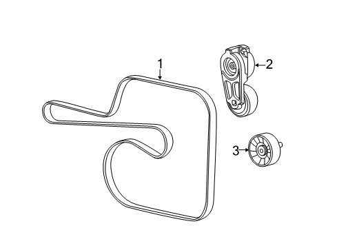 2011 Jeep Grand Cherokee Belts & Pulleys Diagram