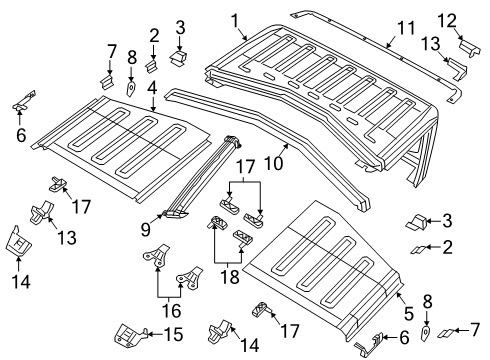 2020 Jeep Gladiator Removable Hard Top Diagram