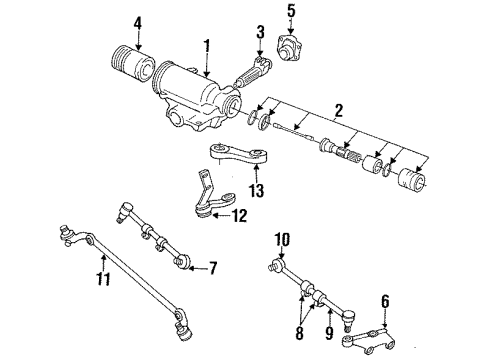 1993 Dodge D150 Steering Gear Diagram for R2007280