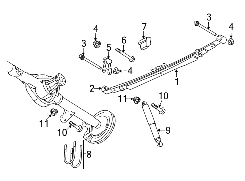 2011 Ram 3500 Spring Nut, Rear Diagram for 6507082AA