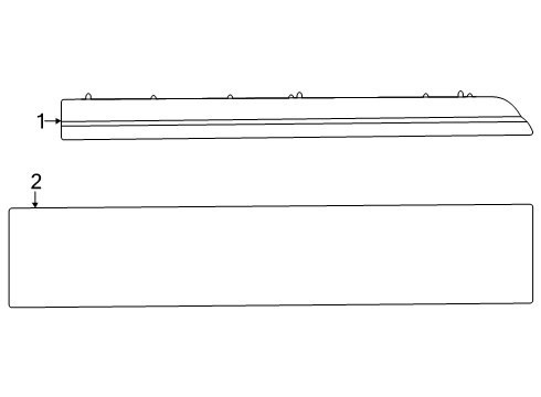 2024 Ram ProMaster EV Exterior Trim - Side Door Diagram
